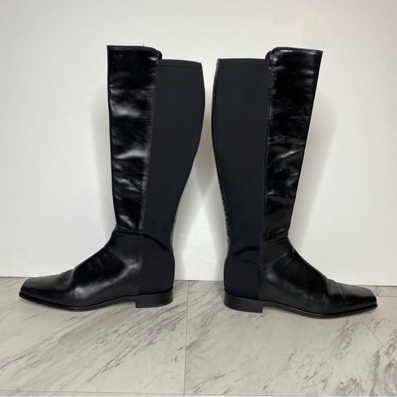 Vince Camuto Labrina Black Leather Square Toe Tall Boot 9M - Picture 7 of 13